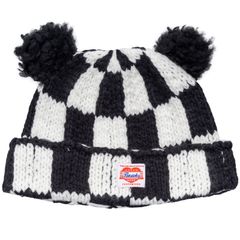 【予約商品】Checkered Flag Bear Beanie / ベアービーニー (ブラック/ホワイト)