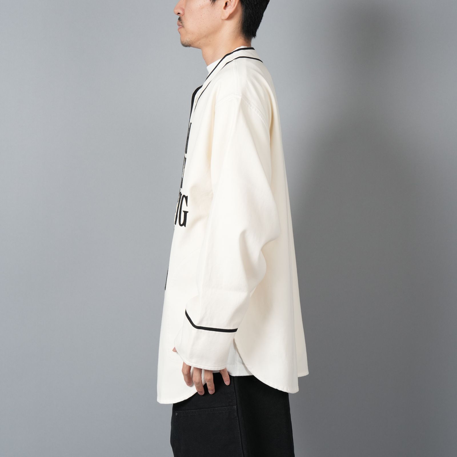 【ラスト1点】BASEBALL SHIRTS "C.R.E.A.M" (L/S) / ベースボールシャツ (ホワイト)