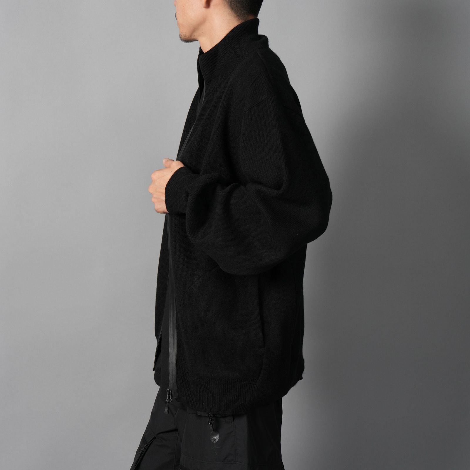【限定】CASHMERE DRIVER'S KNIT / カシミア ドライバーズニット (ブラック)