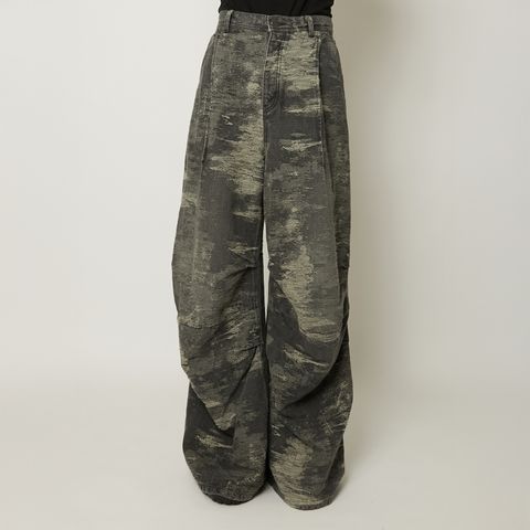 【ラスト1点】DESIGN TROUSERS / デザイン トラウザー / デニムパンツ (グレー) TA25AW-PT040 TAAKK