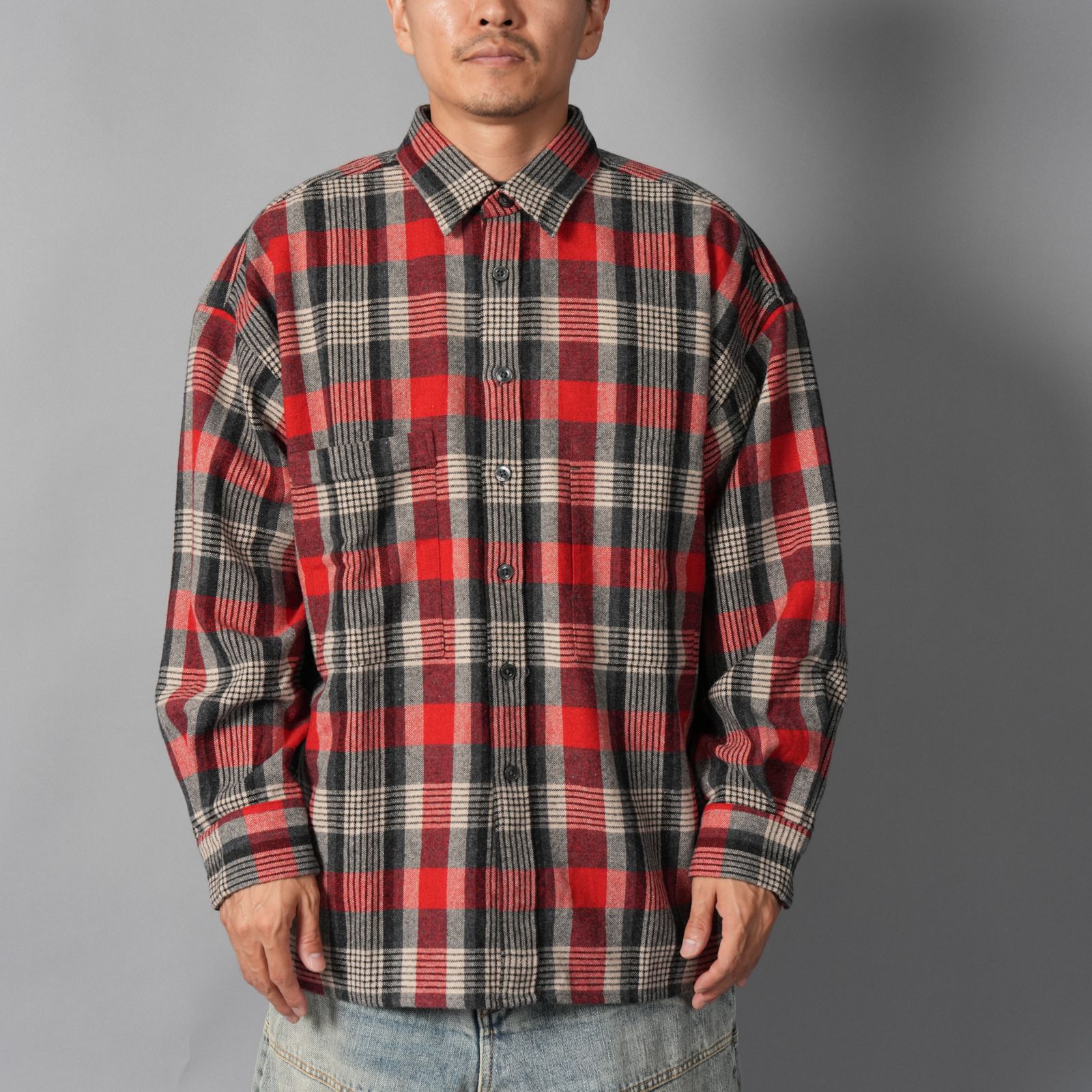 Classic Wool Shirt / クラシックウールシャツ (レッド)