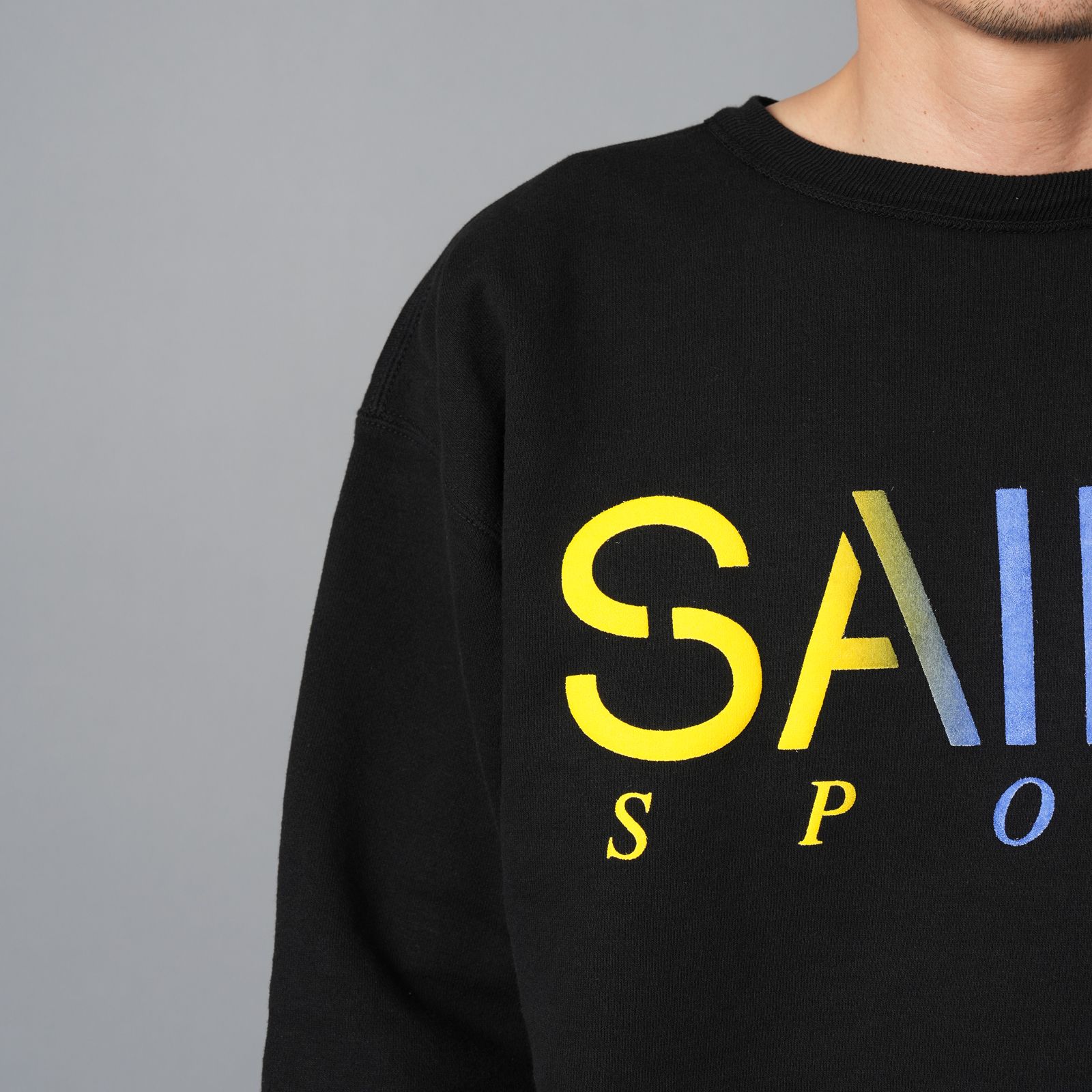 【残りわずか】SM-HR1-0000-044 / CRW NECK SWET / SAINT SPORT / BLK / クルーネックスウェット・トレーナー (ホワイト)