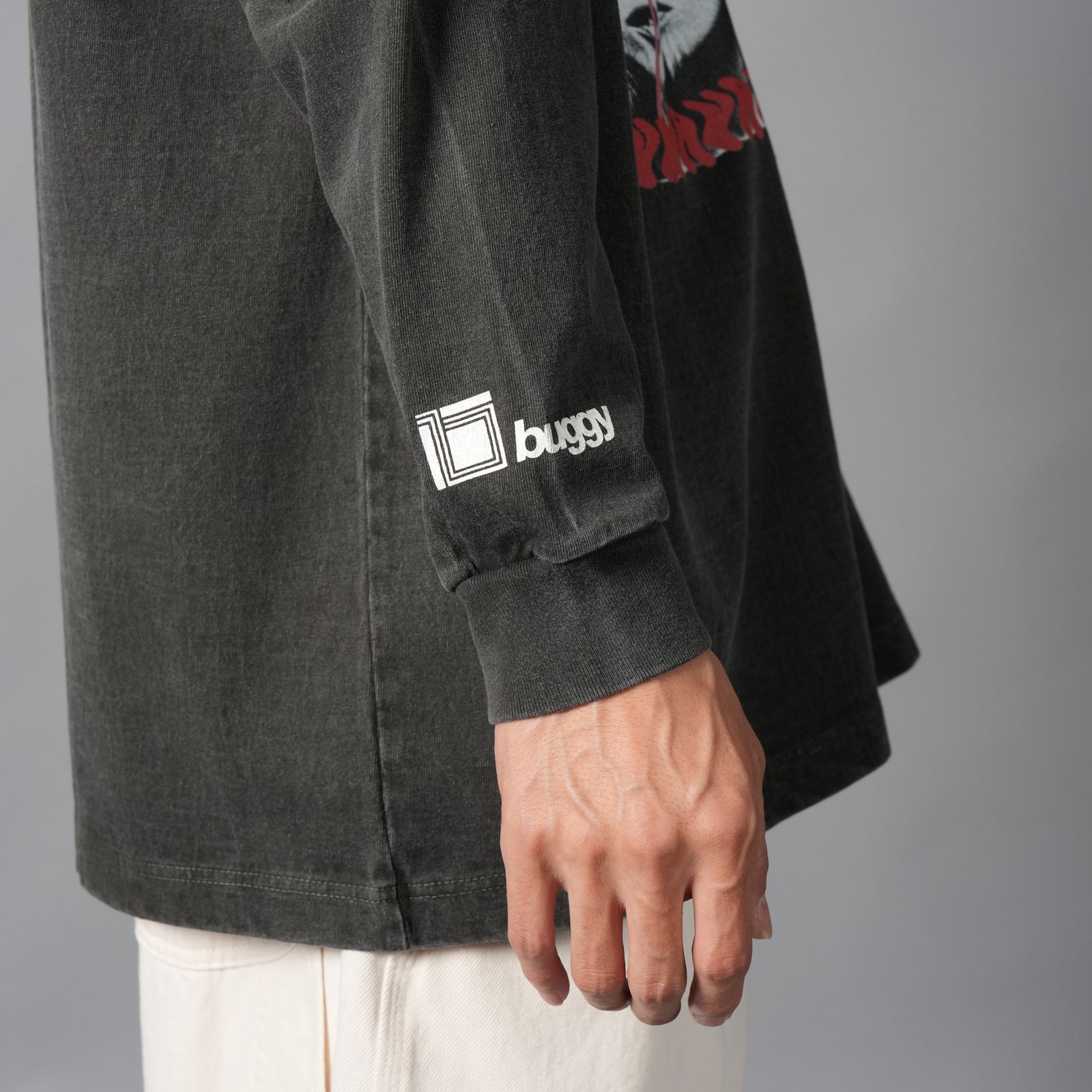 【コラボ】EU-HR1-0000-C11 / EU BG COLLAGE LS TEE / ロンT・カットソー (ブラック)