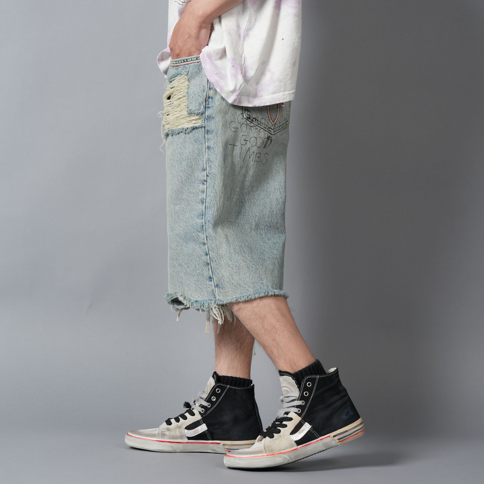 GOOD GOOD TIMES DENIM SHORT / デニムショーツ (ブルー)