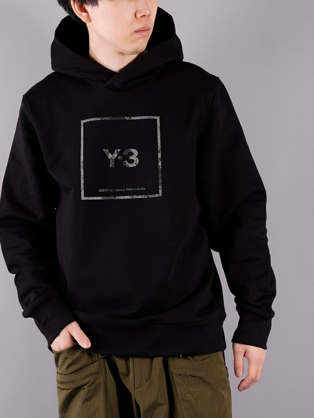 Y-3 - ラスト1点 / U SQUARE LABEL GRAPHIC HOODIE / ユニ