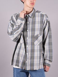 【ラスト1点】 SM-A22-0000-061 / SHIRT / シャーマーアカデミー ネルシャツ  (ブルー/ブラウン)