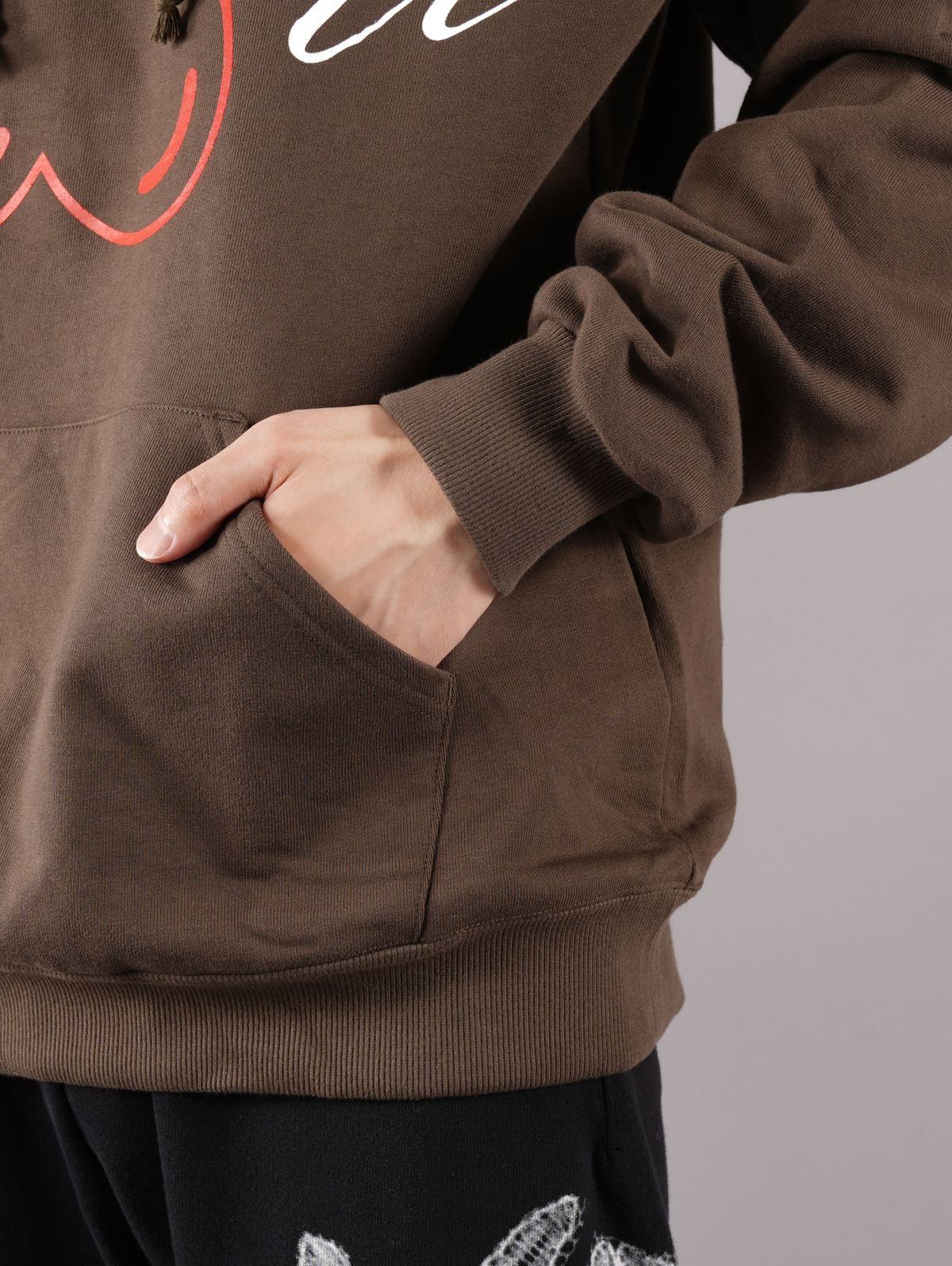 EU UPSIDE DOWN SWEAT HOODIE / アップサイドダウン スウェット フーディー (ブラウン)