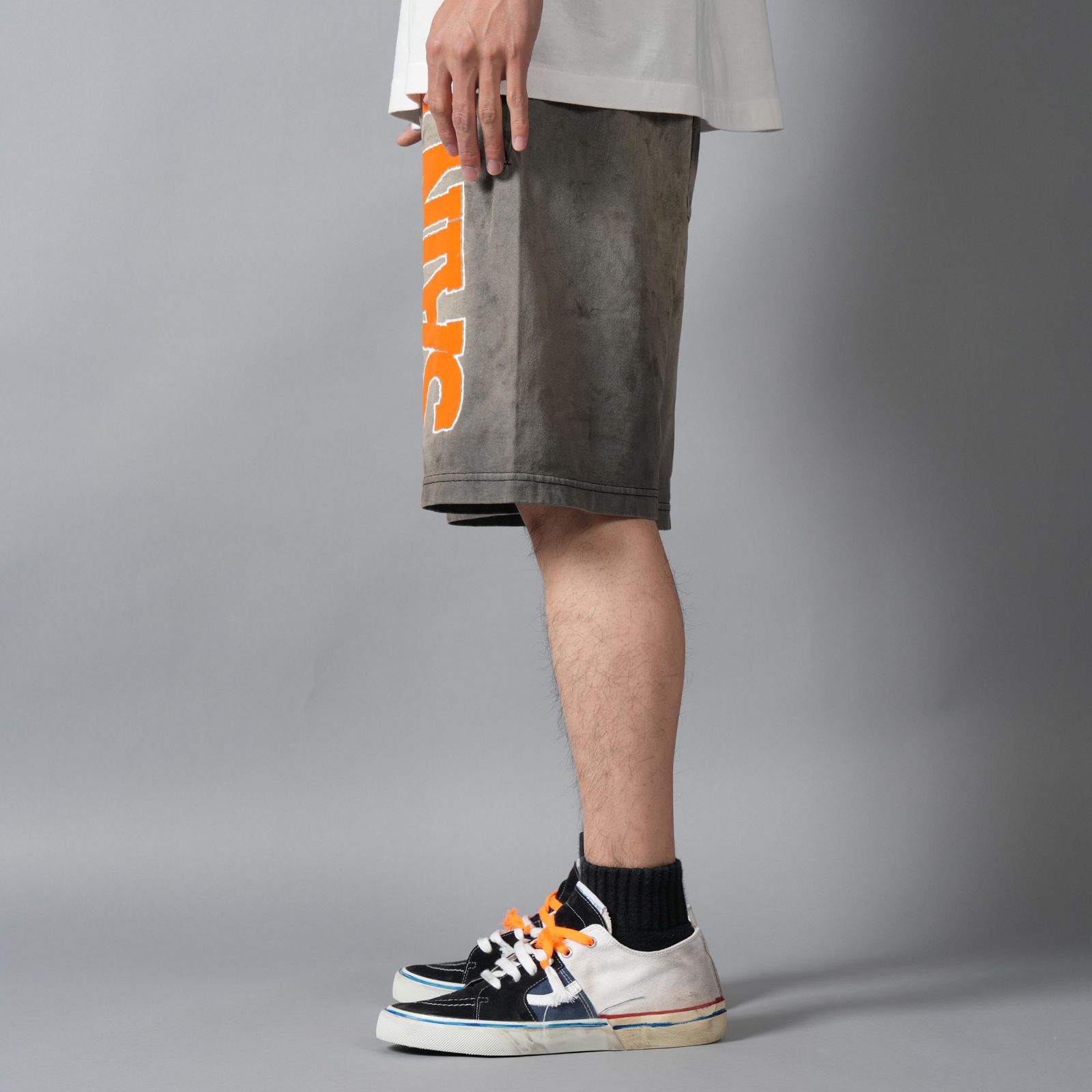 SM-MK8-0000-070 / EASY SHORTS / CUT SEW / CHARCOAL / スウェットショーツ  (チャコール)
