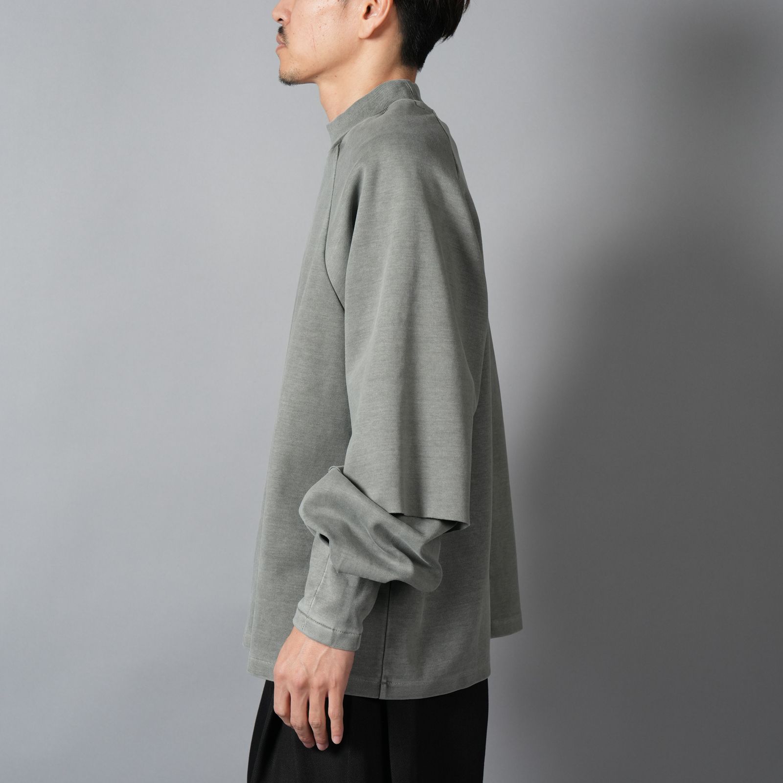 RAGLAN LAYERED LONGSLEEVE TEE / ラグラン レイヤード ロングスリーブT ロンT (セージフェード)