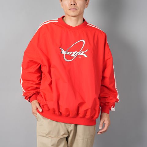 【残りわずか】 SM-YS1-0000-055 / NYLON PULLOVER / SAINT / RED / ウインドブレーカー (レッド)