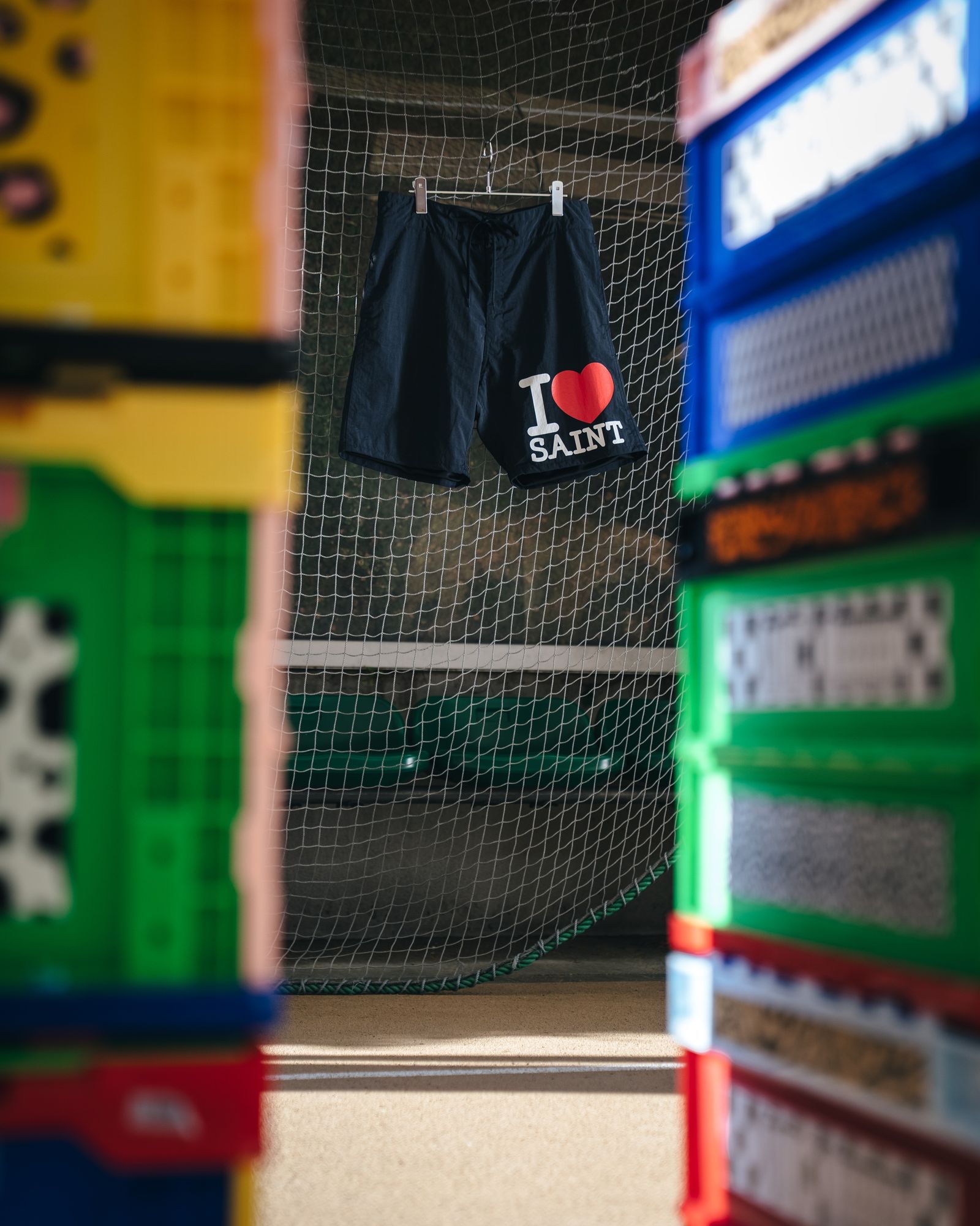 SAINT M×××××× - SM-MK8-0000-071 / NYLON SHORTS / I LOVE SAINT