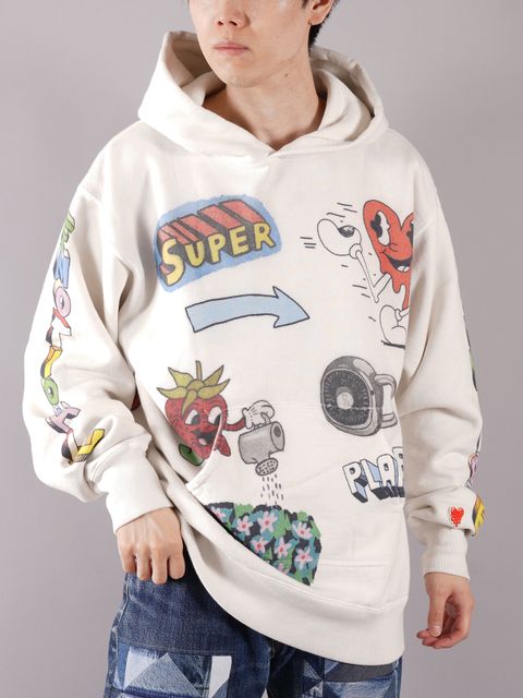ラスト1点 / EU-A21-0000-009 / SUPER HOODIE / スーパーフーディー  (ホワイト)