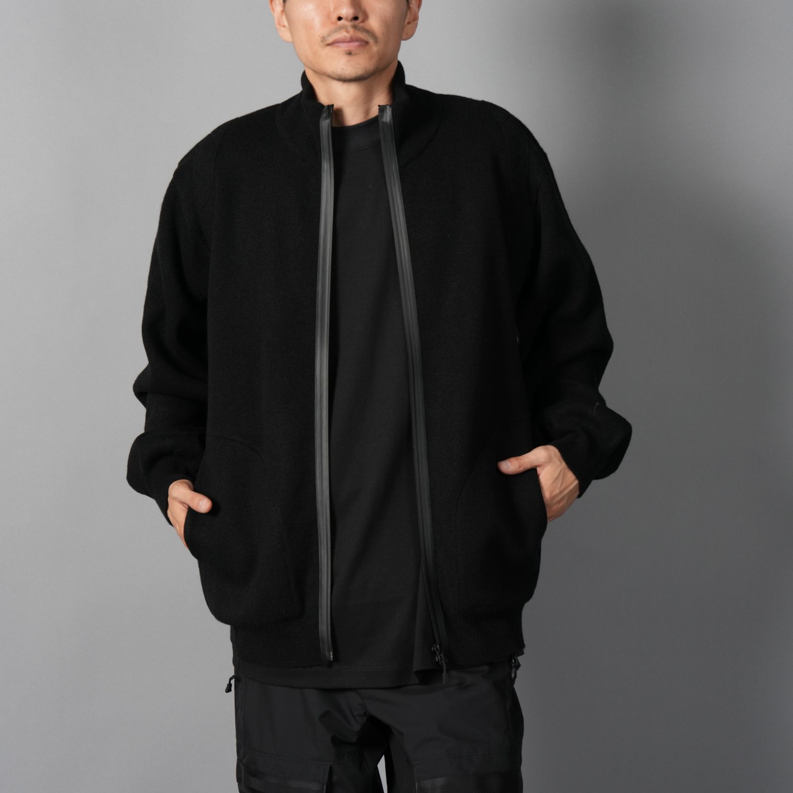 【限定】CASHMERE DRIVER'S KNIT / カシミア ドライバーズニット (ブラック)