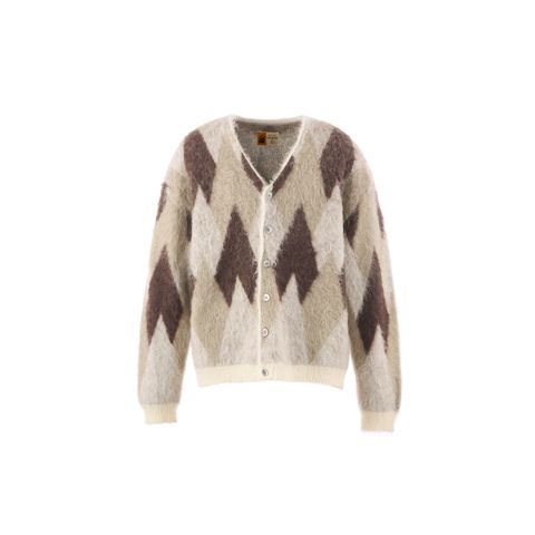 SM-HR1-0000-074 / KNIT CARDIGAN / ARGYLE / MULTI / ニットカーディガン (マルチ)