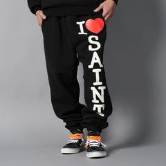 SM-MK8-0000-062 / SWEAT PANTS / I LOVE SAINT / BLACK / スウェットパンツ (ブラック)