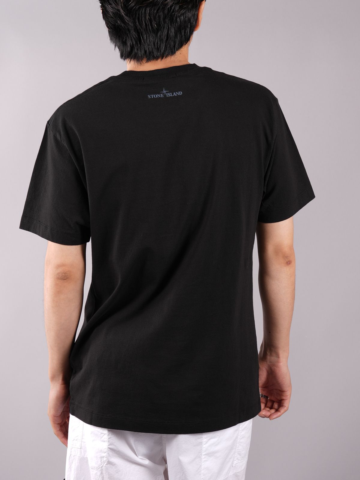 COTTON JERSEY 30/1 'INK ONE’ PRINT_ GARMENT DYED / プリント Tシャツ (コットンジャージー) / ブラック / ガーメントダイ