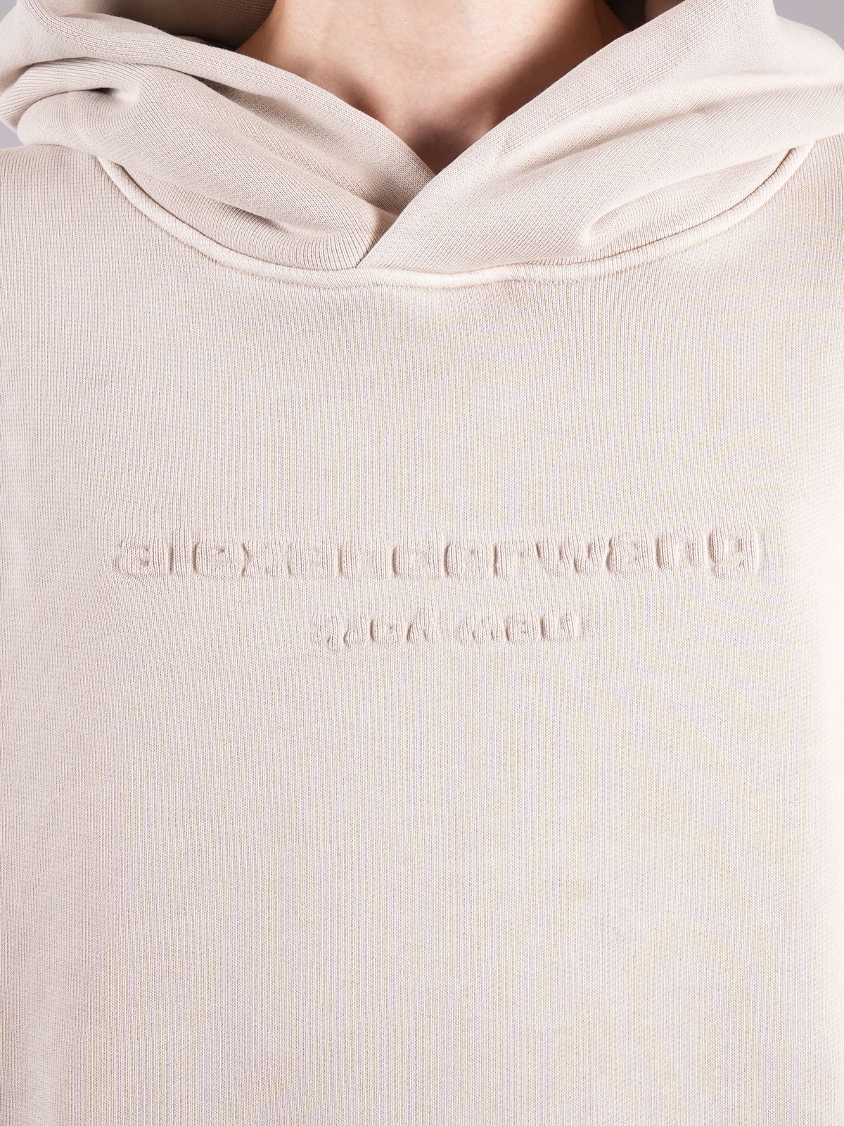 ALEXANDER WANG - 【ラスト1点】 SWEATSHIRT HOODIE WITH EMBOSSED