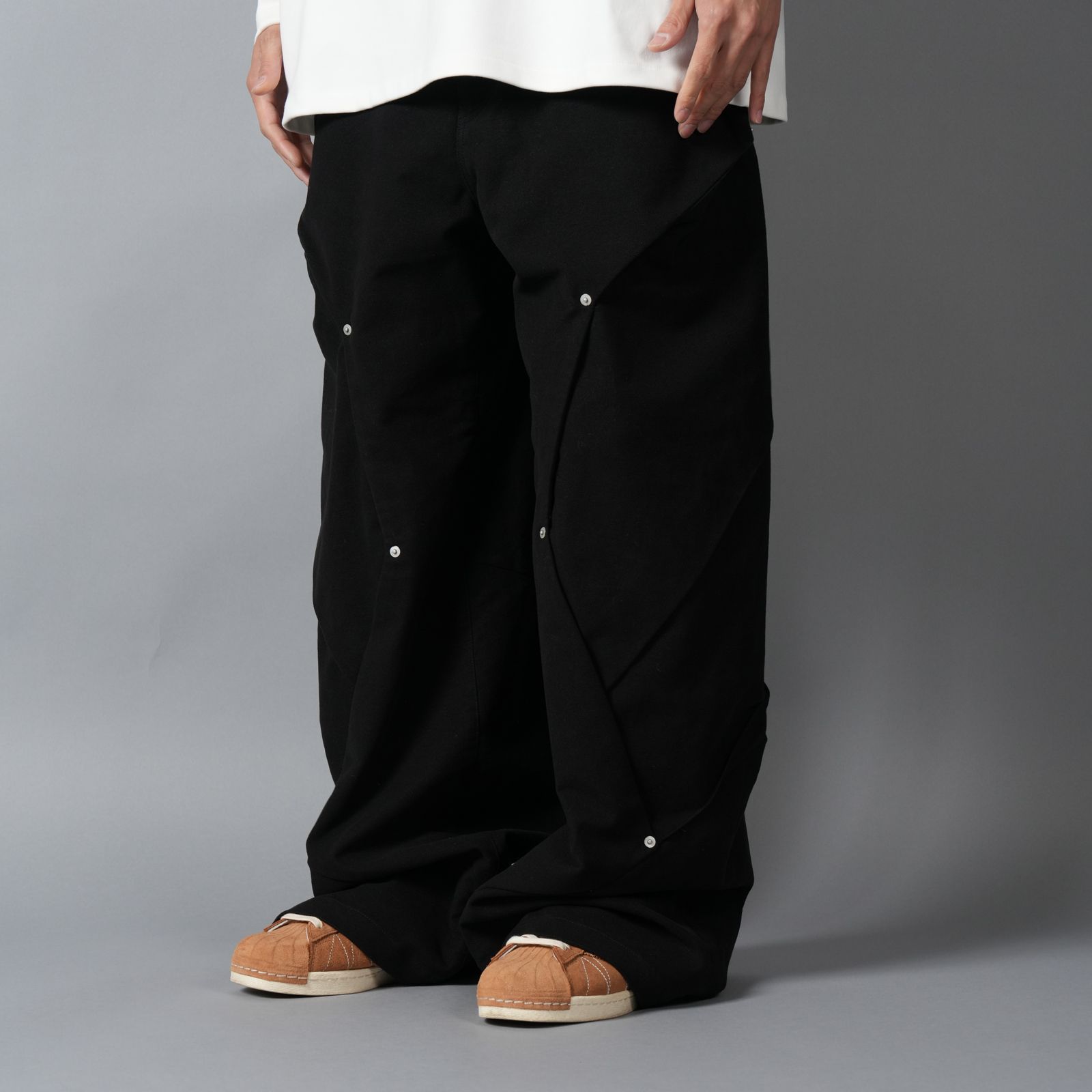 3D Double Knee Trousers / ダブルニー トラウザーズ (ブラック)