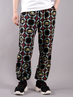 ラスト1点 / CHINESE PRINT SWEAT PANTS / チャイニーズプリント スウェットパンツ (ブラック)