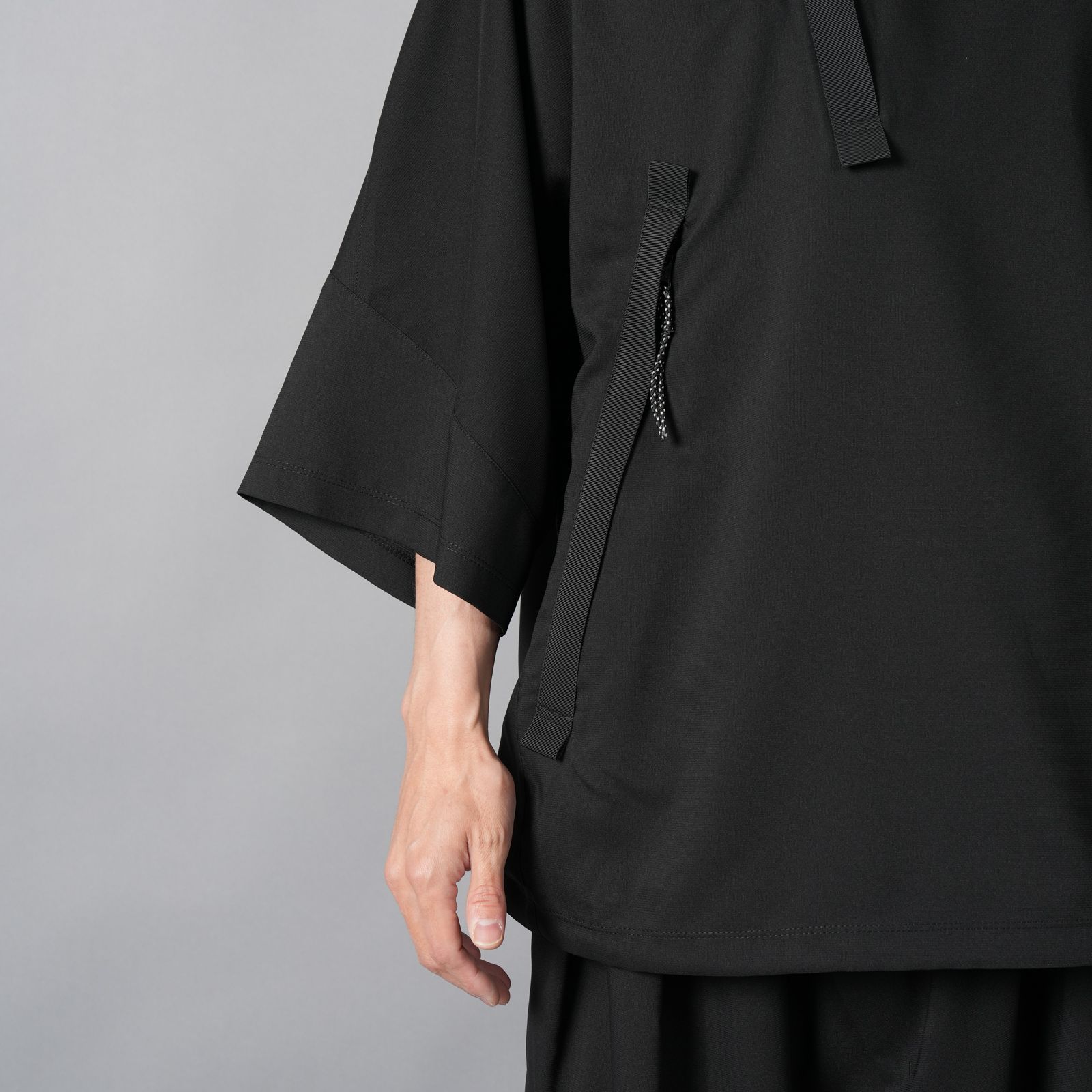 【GHOST】WOVEN WATER-REPELLENT NINJA T-SHIRTS / ニンジャTシャツ(ブラック)