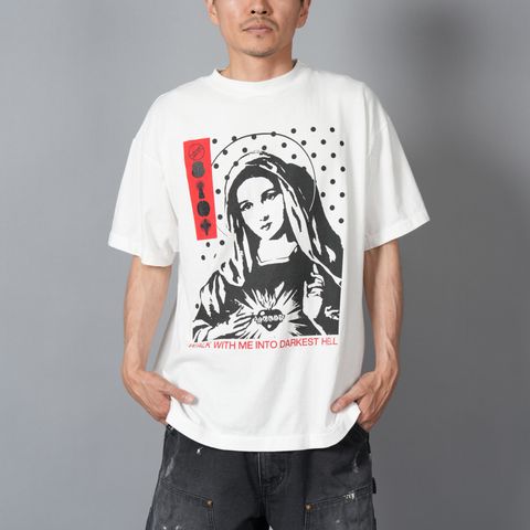 [コラボ]SM-HR1-0000-C17 / KK_SS TEE / MARIA / WHITE /  Tシャツ (ホワイト)