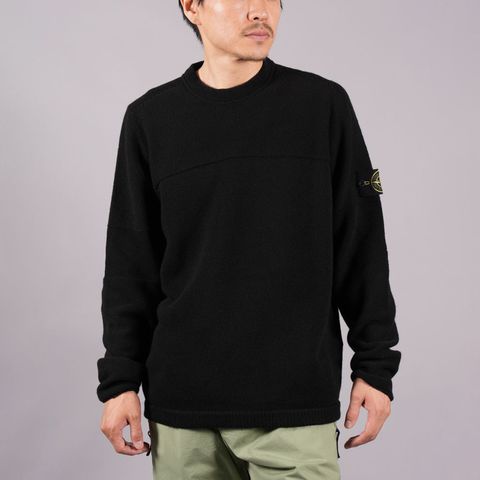 【ラスト1点】 524A3 / CREW NECK KNIT SWEATER / クルーネック ニットセーター (ブラック)