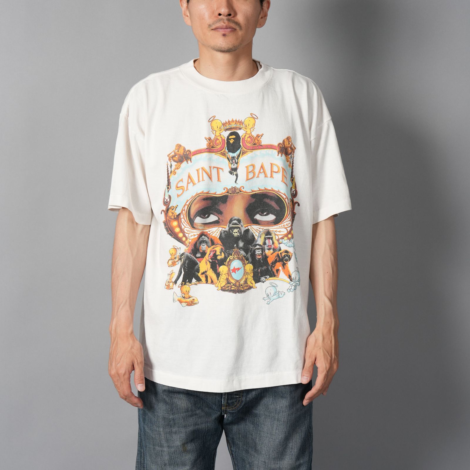 【残りわずか】【コラボ】SM-HR1-0000-C36 / BAPE_SS TEE / GENERATION/WHITE / Tシャツ (ホワイト)