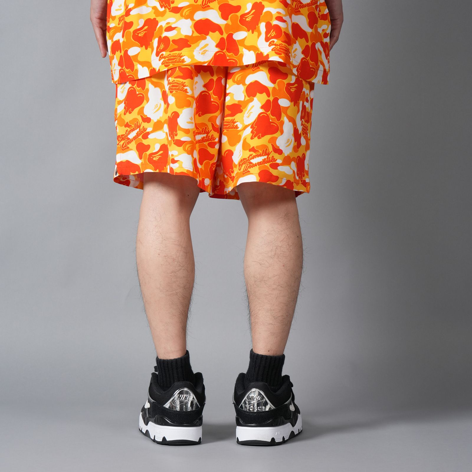 【コラボ】EU-MK8-0000-C04 / EU APE ALOHA SHORTS / ORANGE / ショーツ (オレンジ)