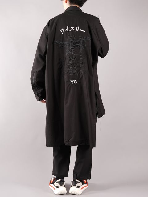 ラスト1点 / U CRFT GRAPHIC LONG SHIRT / ユニセックス クラフト グラフィック ロング シャツ(ブラック)