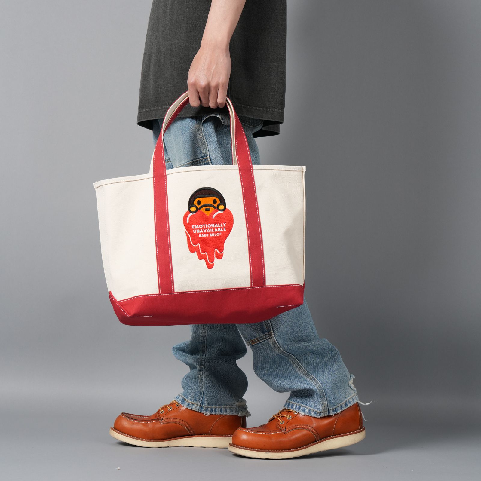 【ラスト1点】【コラボ】EU-HR8-0000-C38 / EU MILO TOTE / RED / トートバック  (レッド)