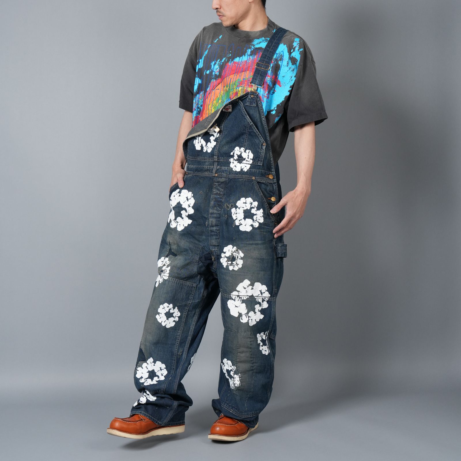 ●O27【US輸入】オーバーオール ストライプ men's【XL相当】 大特価市 ○O27【US輸入】オーバーオール ストライプ men's【XL