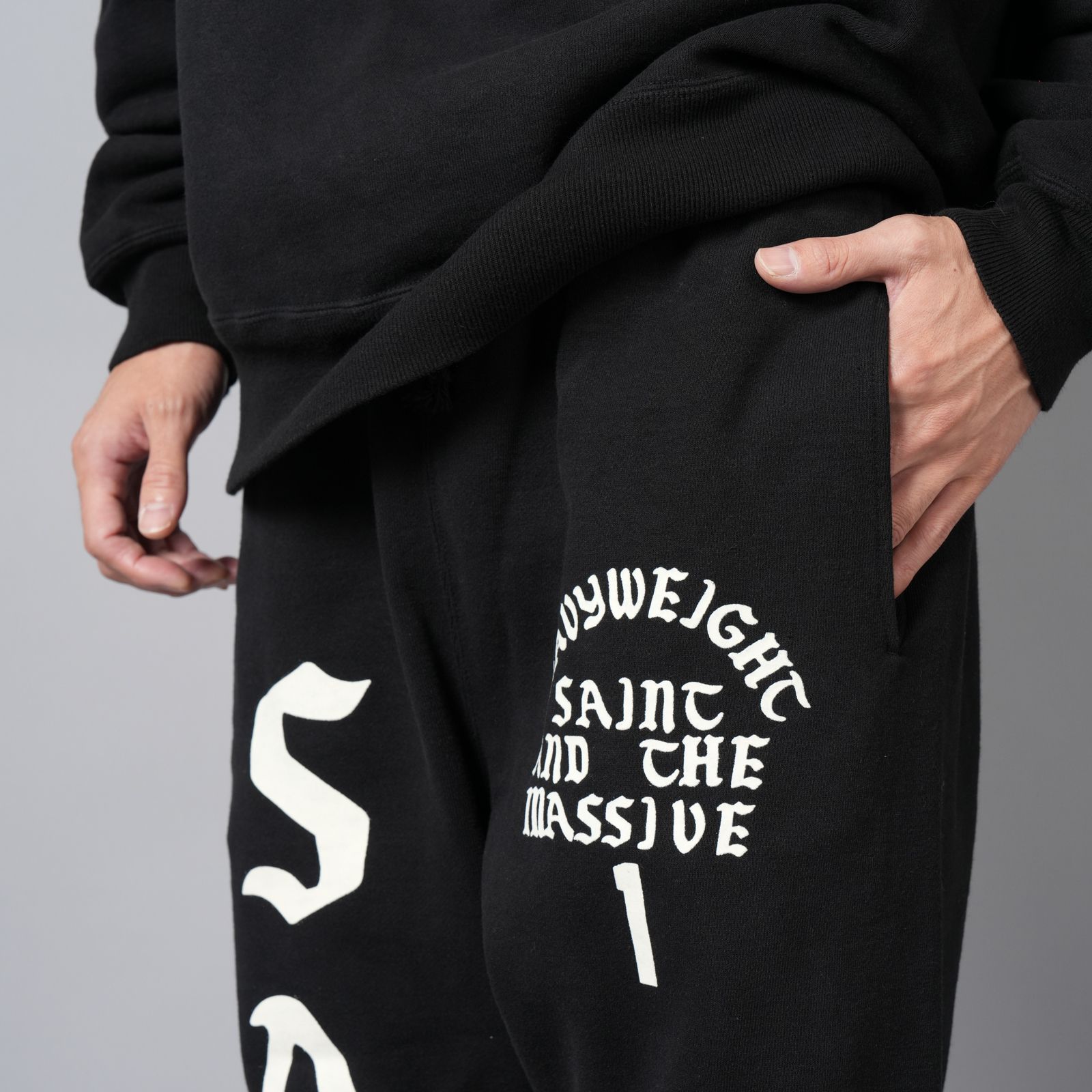 【ラスト1点】SM-YS1-0000-049 / SWT PNT / IT'S SAINT / BLACK / スウェットパンツ (ブラック)