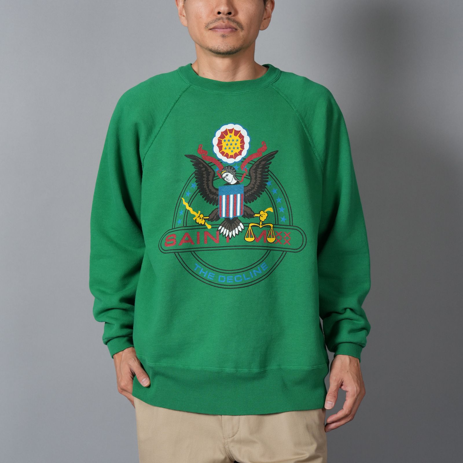 【残りわずか】SM-HR1-0000-049 / CRW NECK SWET / THE DECLINE / GRN / トレーナー・クルーネックスウェット (グリーン)