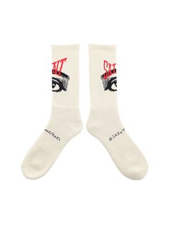 ラスト1点 / SM-S22-0000-102 / SOCKS / EYE / ORANGE / ソックス アイ   (エクリュ)