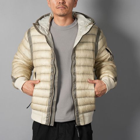 【残りわずか】D.D. Shell Hooded Lens Down Jacket / フーデッド レンズ ダウンジャケット (シルバーバーチ)
