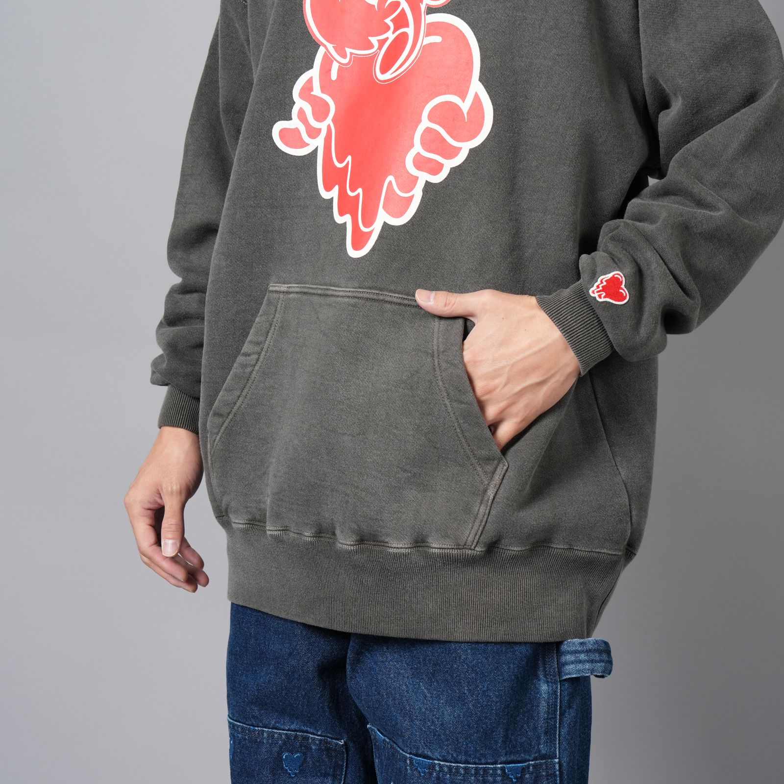 【ラスト1点】【コラボ】 EU-YS1-0000-C03 / CPD LOGO HOODIE / VINTAGE / プルオーバフーディー・パーカー (ブラック)