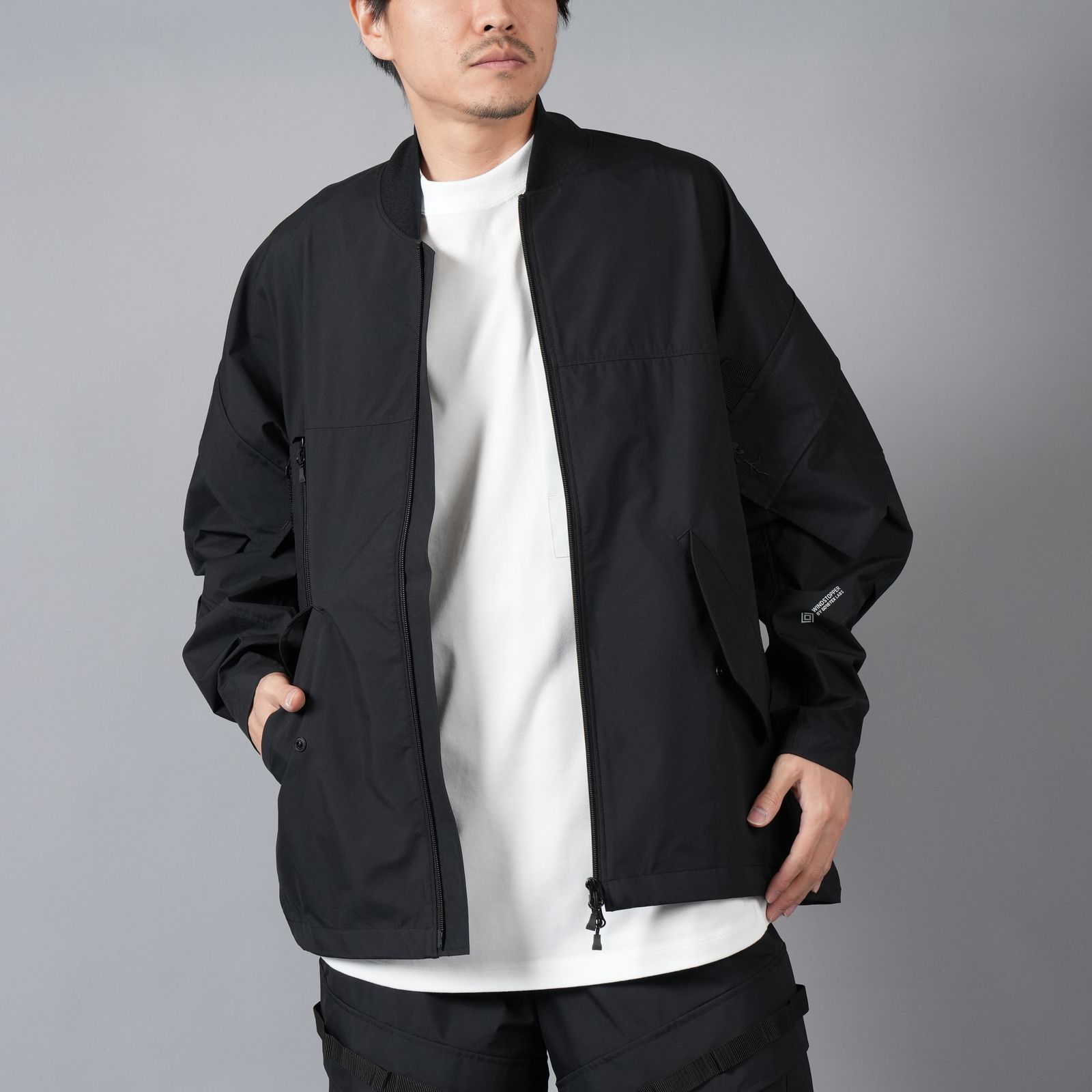 WINDSTOPPER BY GORE-TEX LABS 3L S.R.G.SHIRTS BLOUSON / ゴアテックス ラボ スリーレイヤー / シャツブルゾン [防水・防風] (ブラック)