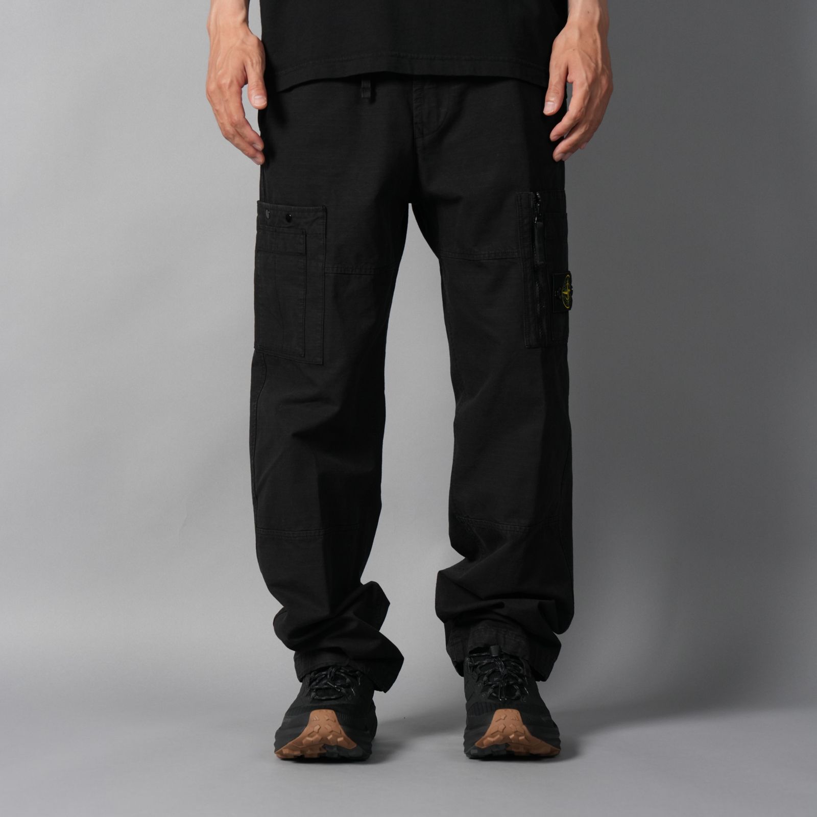 3100015 ORGANIC COTTON RIPSTOP / コットンリップストップ カーゴパンツ  (ブラック)