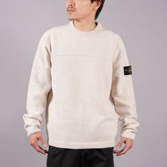 【ラスト1点】 524A3 / CREW NECK KNIT SWEATER / クルーネック ニットセーター (マスチックホワイト)