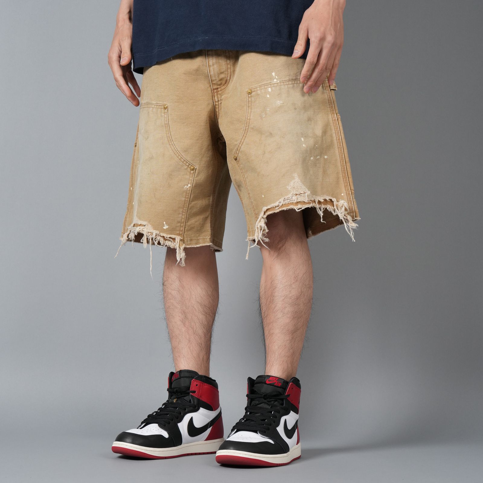 【ラスト1点】SM-HR8-0000-072 / DOUBLE KNEE SHORTS / BEIGE / ダブルニーショーツ (ベージュ)