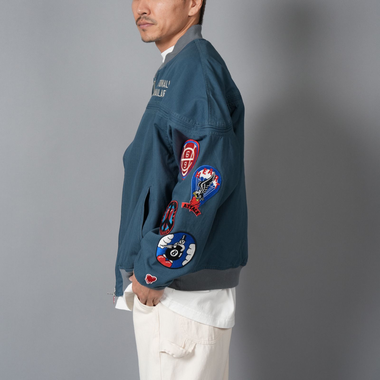 【ラスト1点】EU PATCH JACKET / パッチジャケット (ブルーグレー)