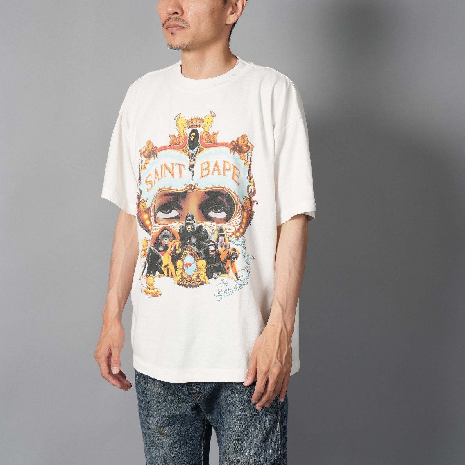 SAINT M×××××× - 【コラボ】SM-HR1-0000-C36 / BAPE_SS TEE
