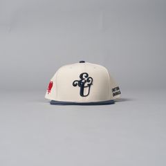 【コラボ】EU-HR8-0000-C09 / EU LOGO OG SNAPBACK / スナップバック (オフホワイト/ネイビー)