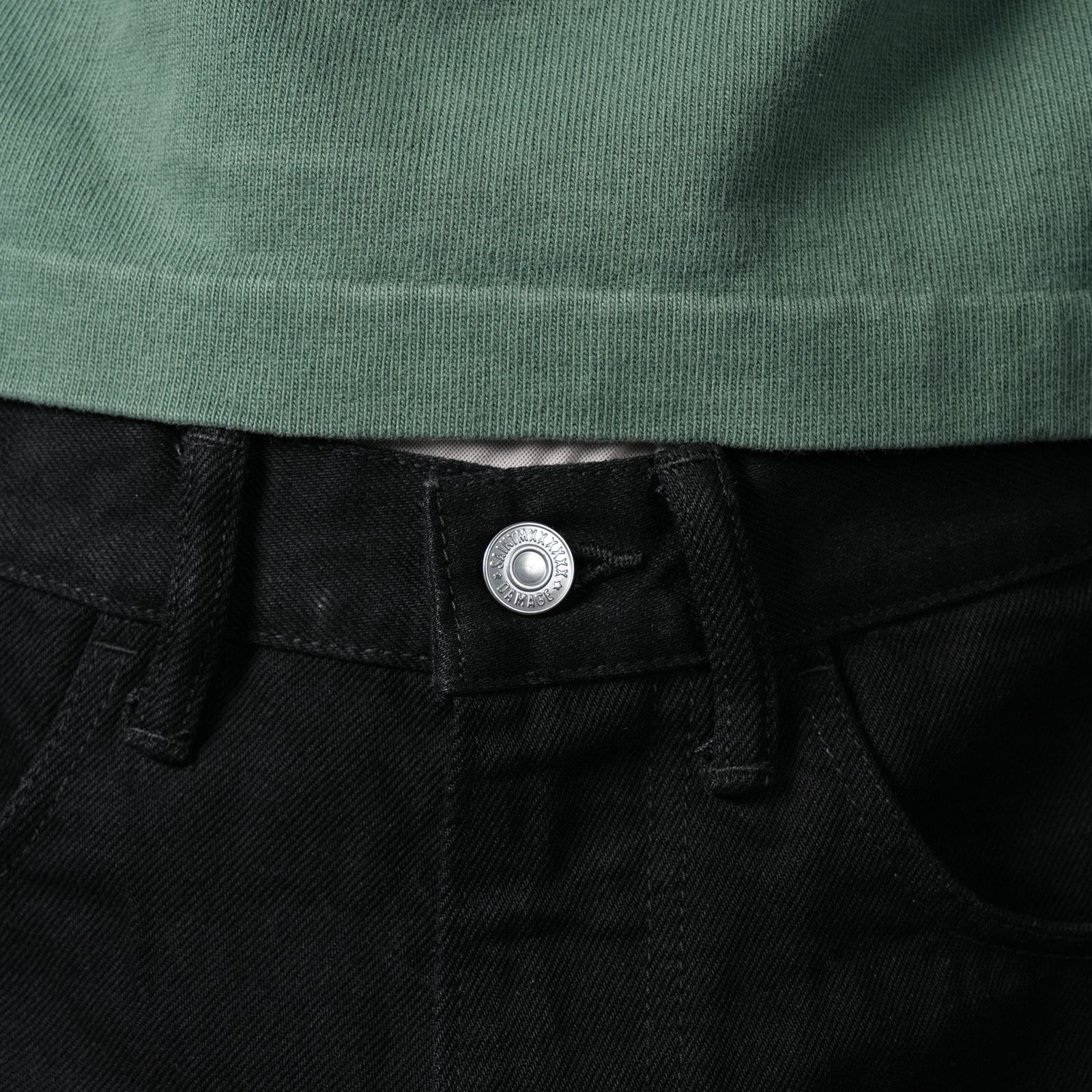 【ラスト1点】SM-MK8-0000-078 / BLACK DENIM PANTS / FLARE / デニムパンツ (ブラック)