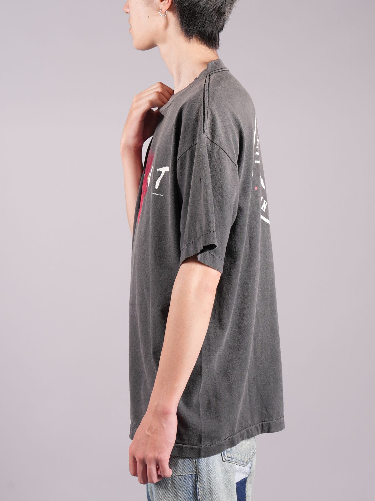 SM-A22-0000-004/SS TEE/ HEART/BLACK / Tシャツ  (ブラック)