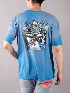 【限定品】FLARES N SLIPPERS / Tシャツ (コバルトブルー) ダメージ加工 河村康輔