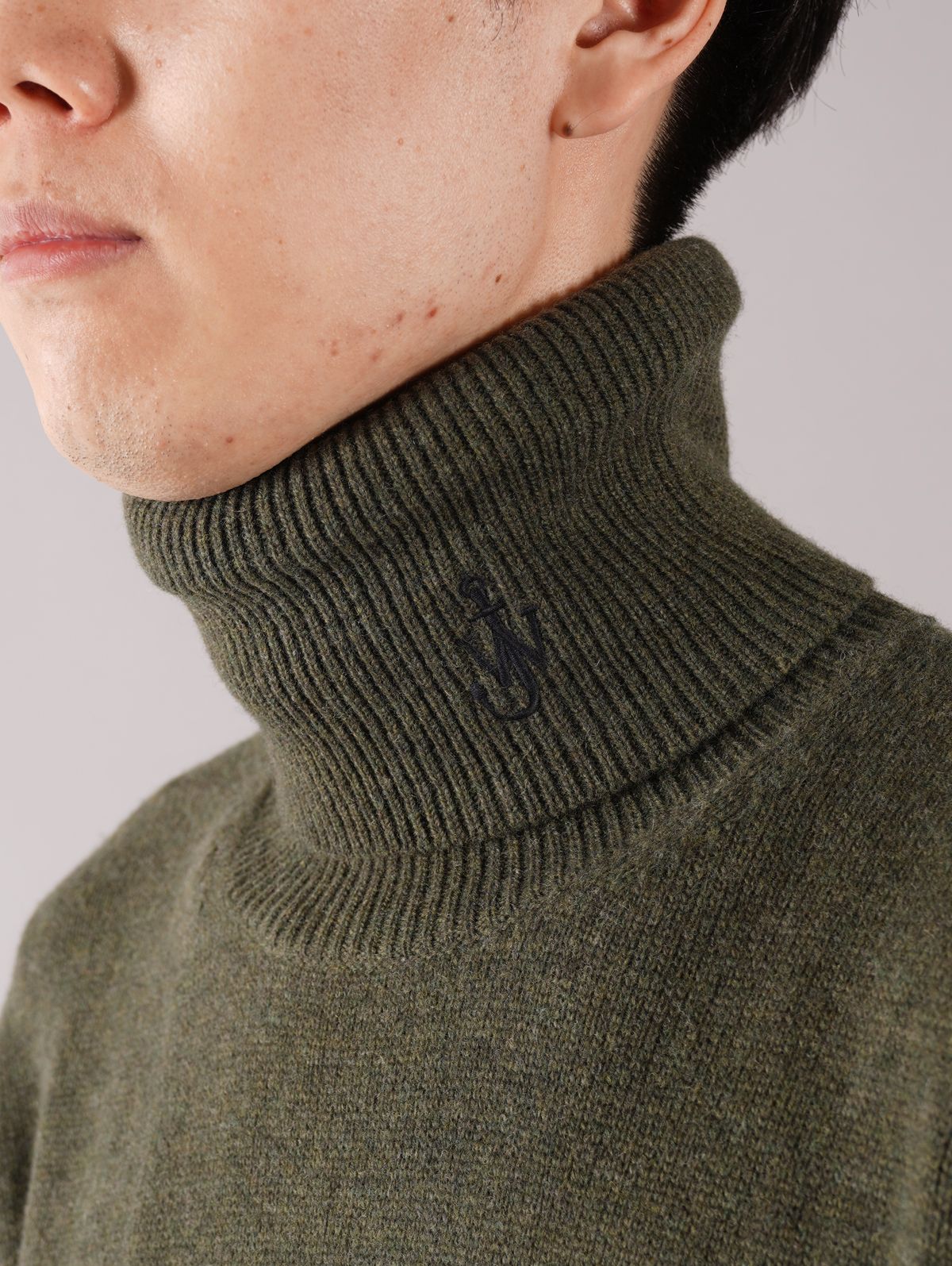 ラスト1点 / COLOURBLOCK KNITTED JUMPER / カラーブロック ニッテッド ジャンパー (カーキ)