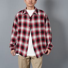 【ラスト1点】【コラボ】SM-HR8-0000-C30 / LM_CHECK SHIRT / CHECK / RED / ラストマン チェックシャツ (レッド)