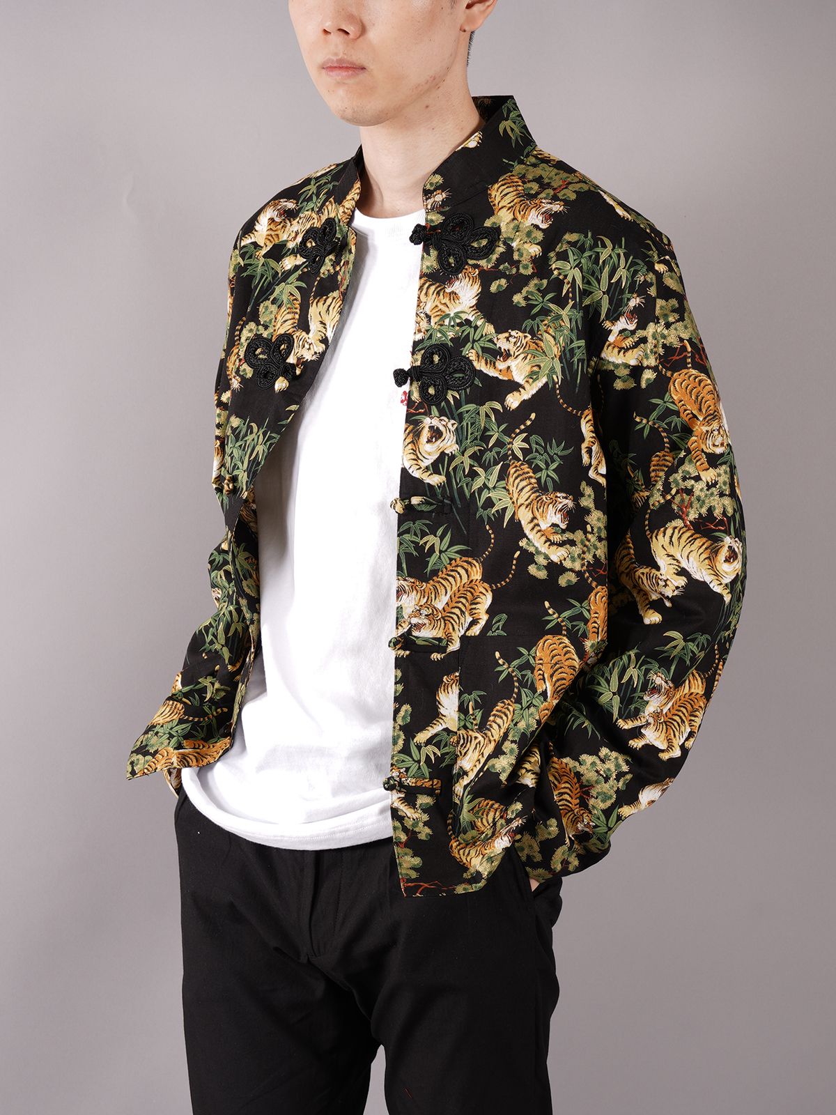 ラスト1点 / CHINESE TIGER SHIRT / チャイニーズ タイガーシャツ (ブラック)