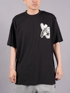 【ラスト1点】BRUSH GFX SS T  / ブラッシュ グラフィックス Tシャツ  【オーバーシルエット】  (ブラック)